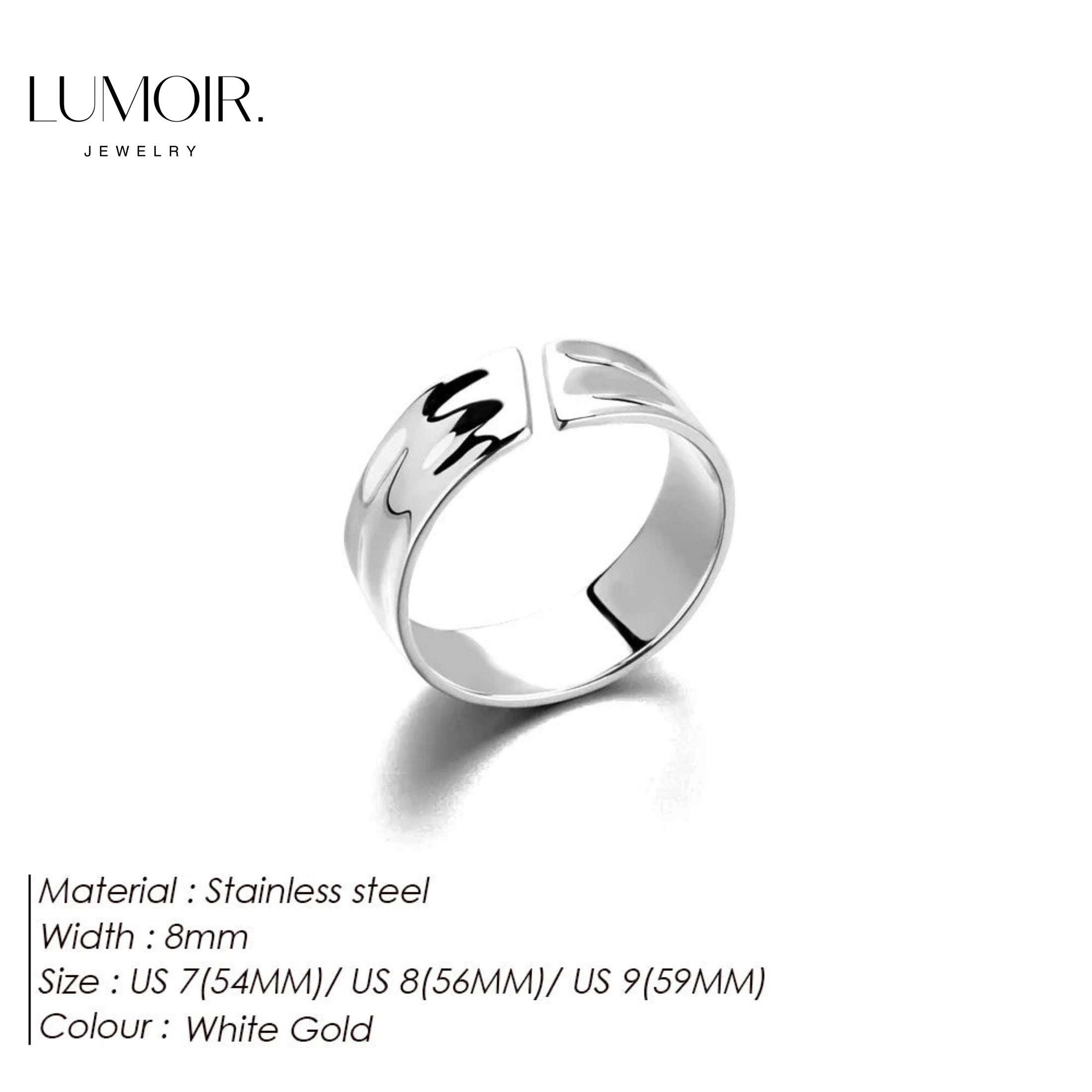 Stainless steel ring Ash