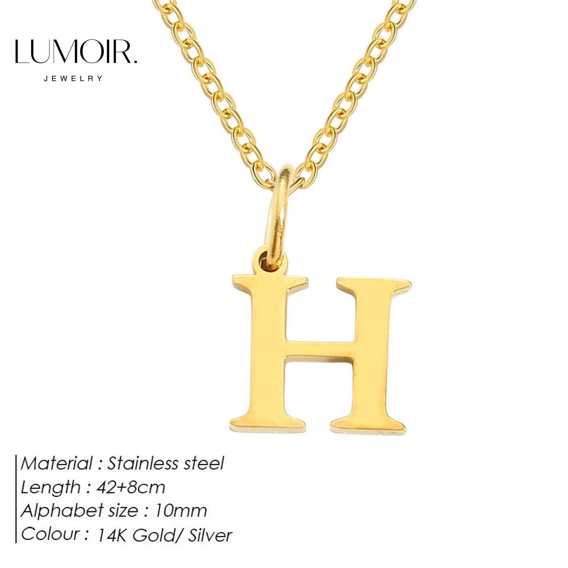 Personalized stainless steel necklace Lune