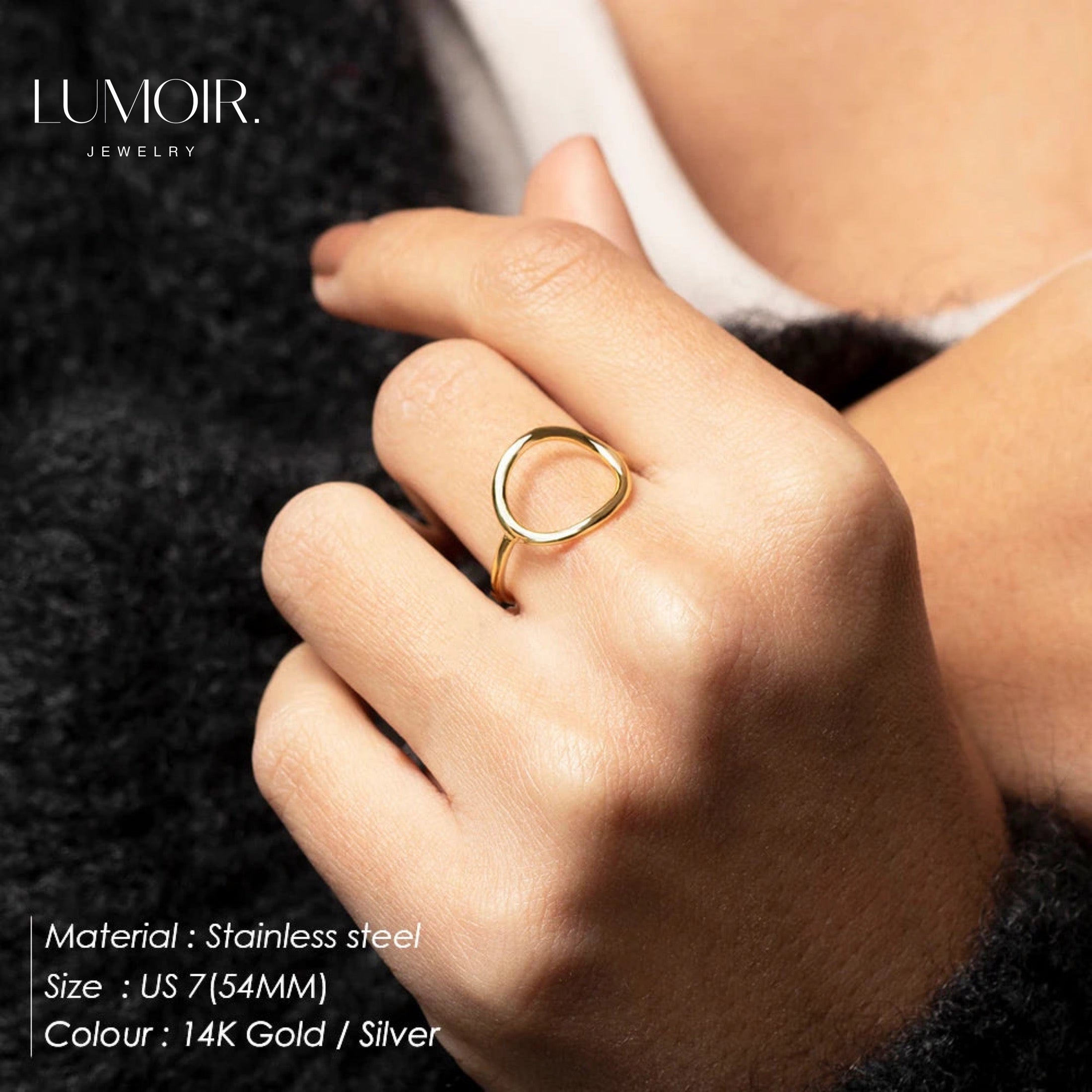 Stainless steel ring Oriana
