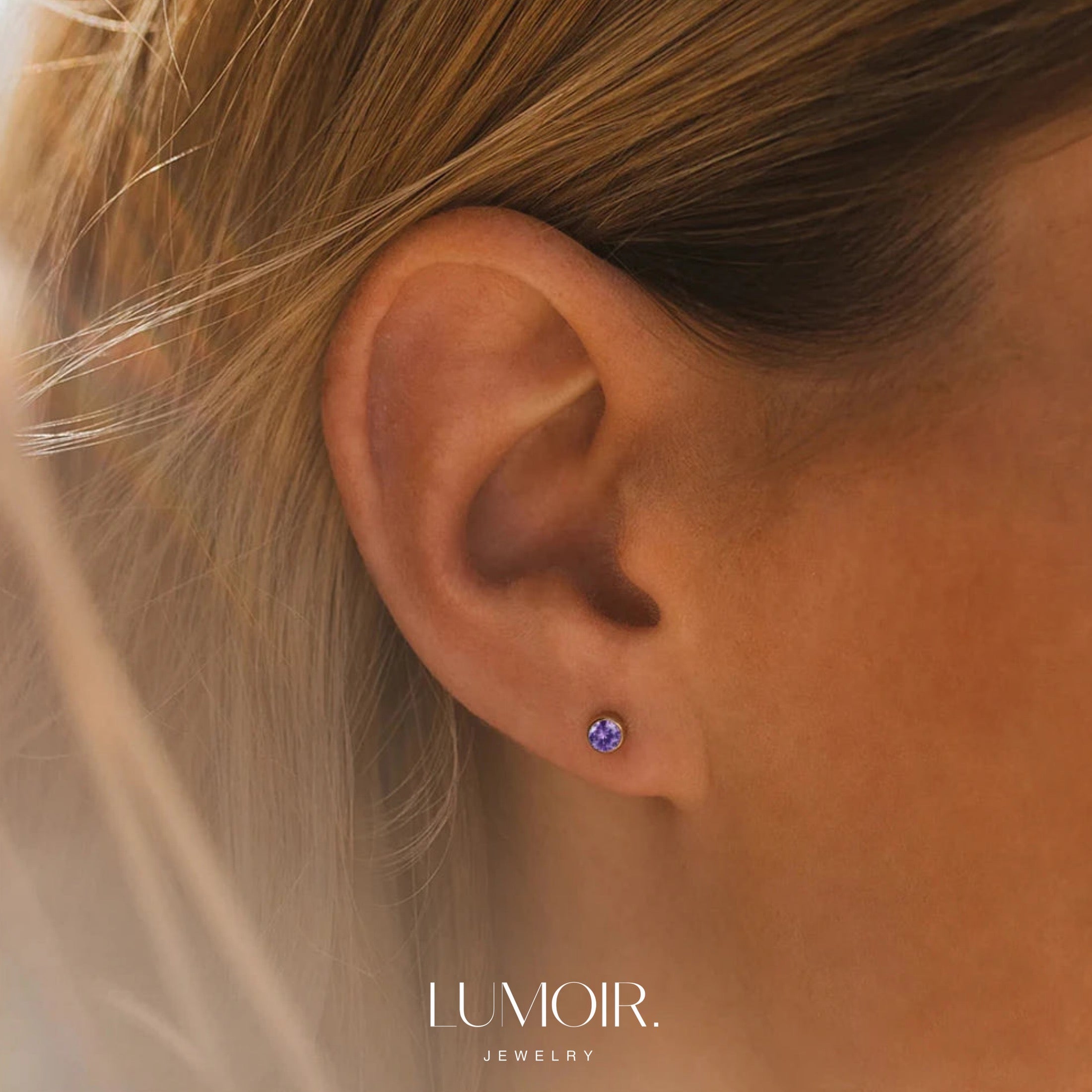 Dina birthstone earrings