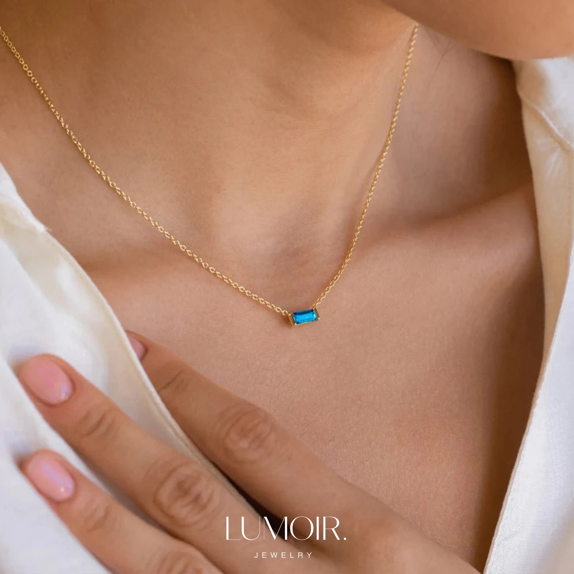 Aurora birthstone necklace