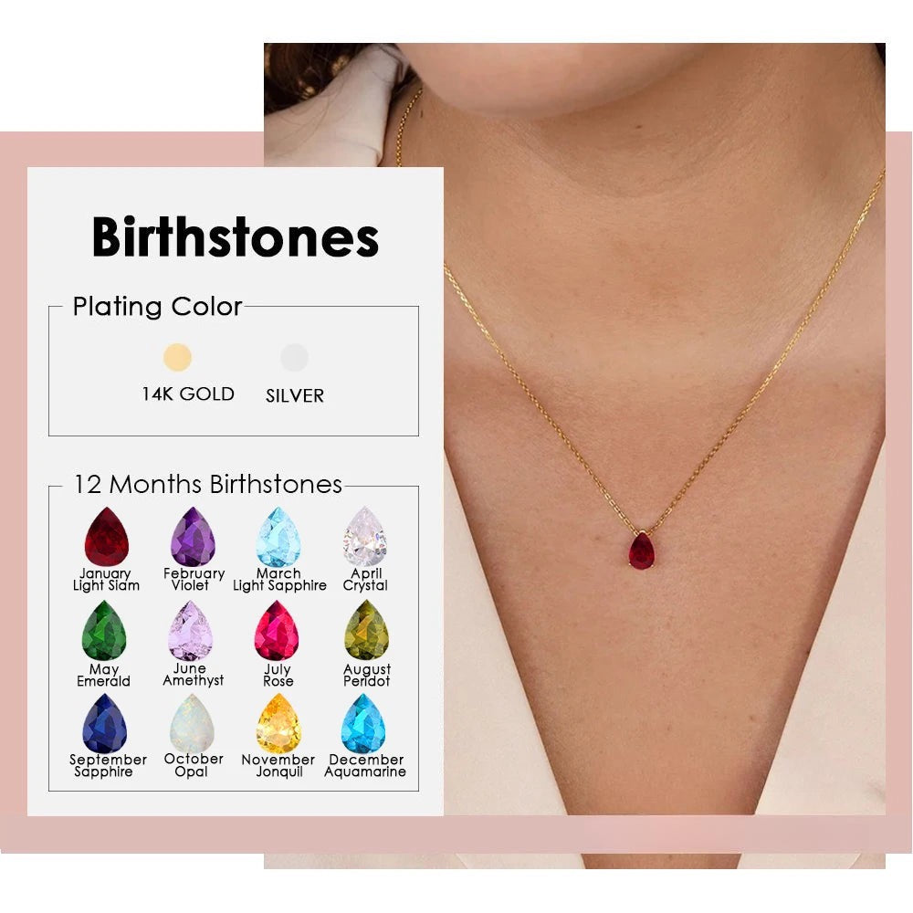 Birthstone necklace Conny