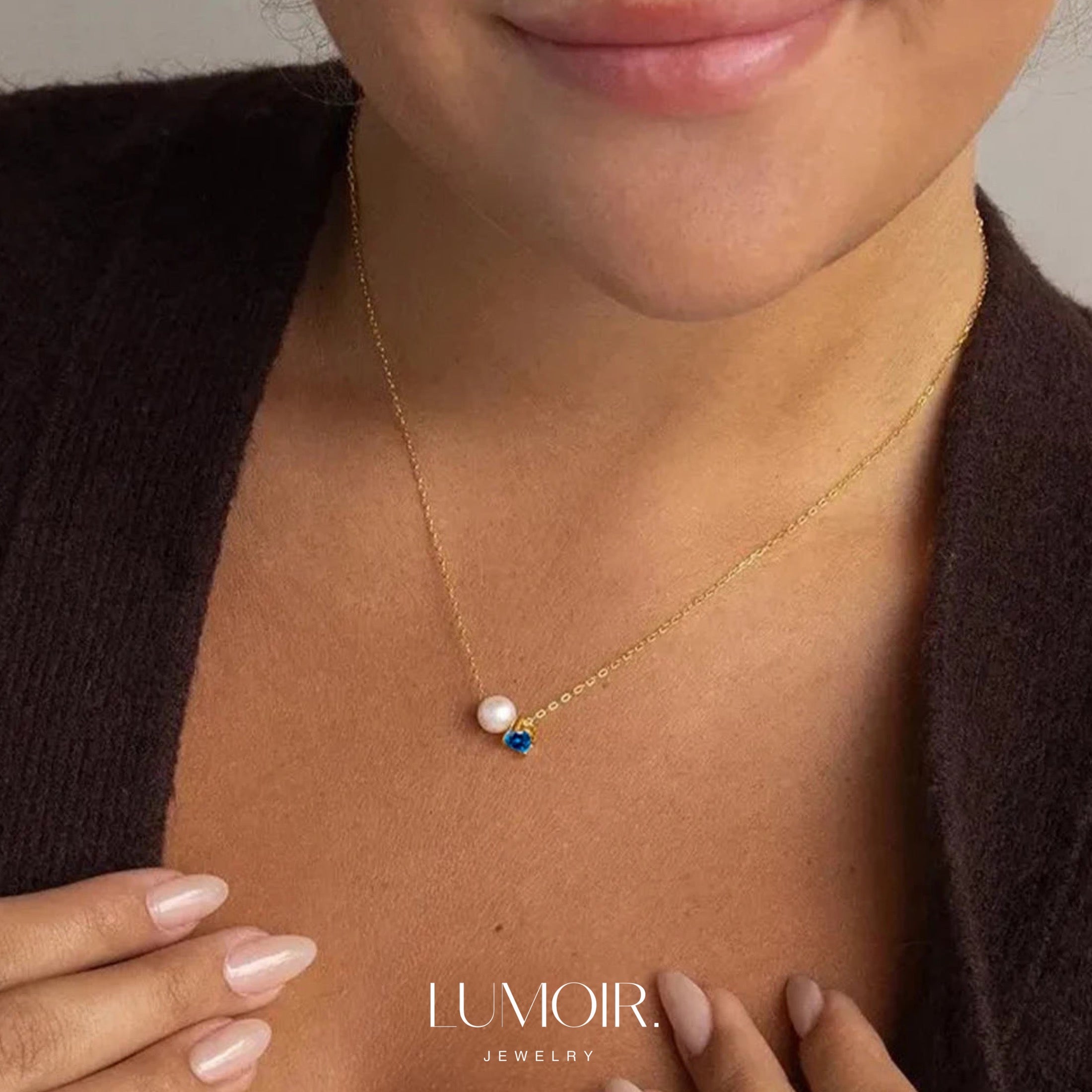 Birthstone necklace Nila