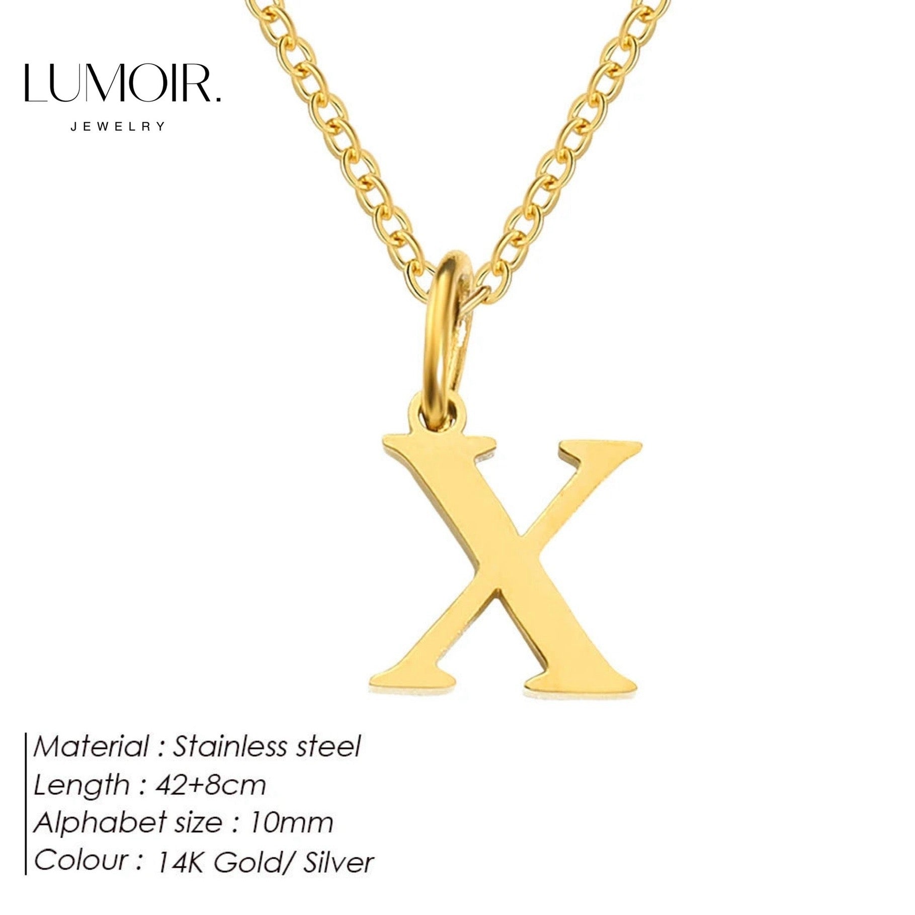 Personalized stainless steel necklace Lune