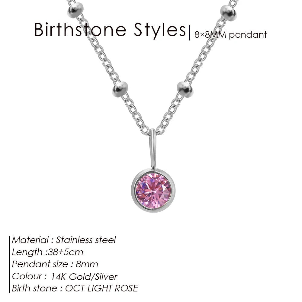 Manja birthstone necklace