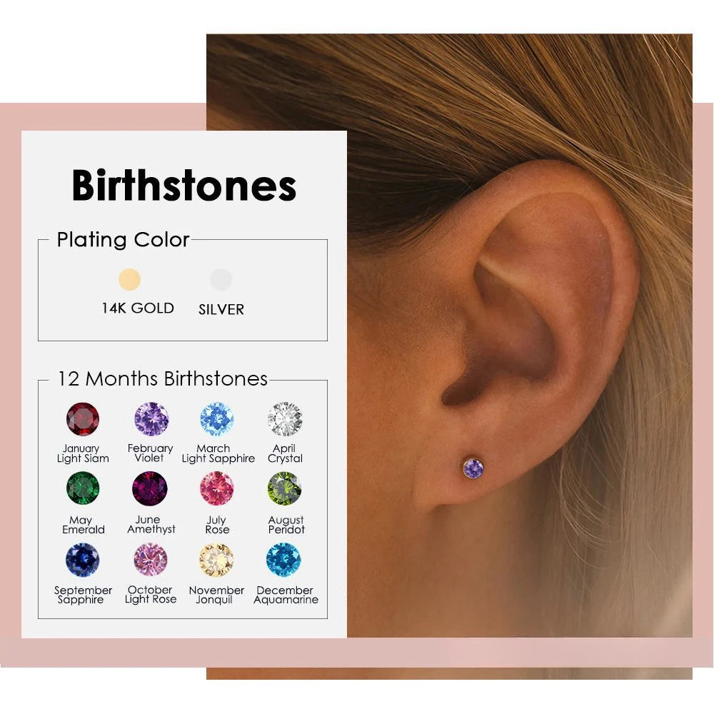 Dina birthstone earrings