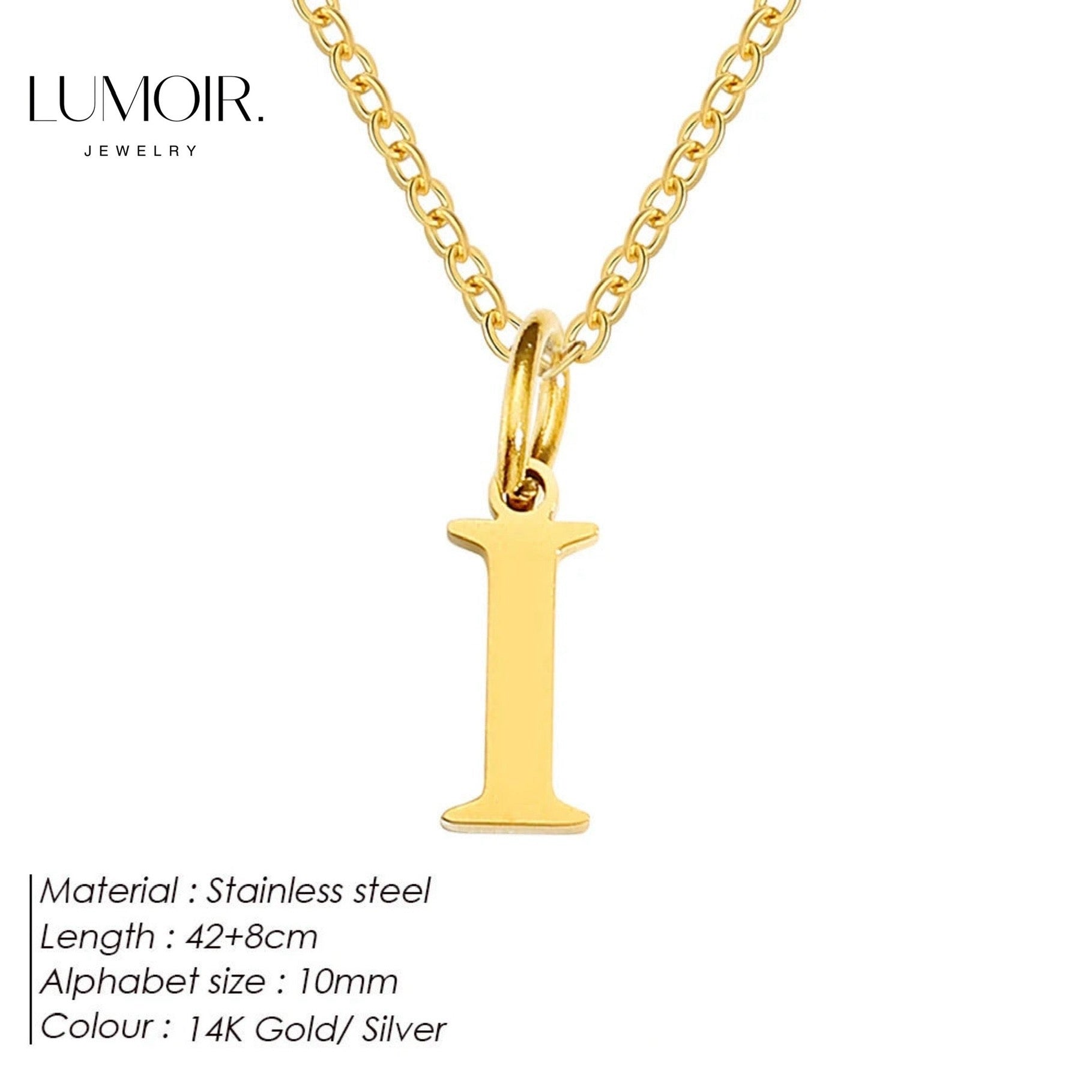 Personalized stainless steel necklace Lune