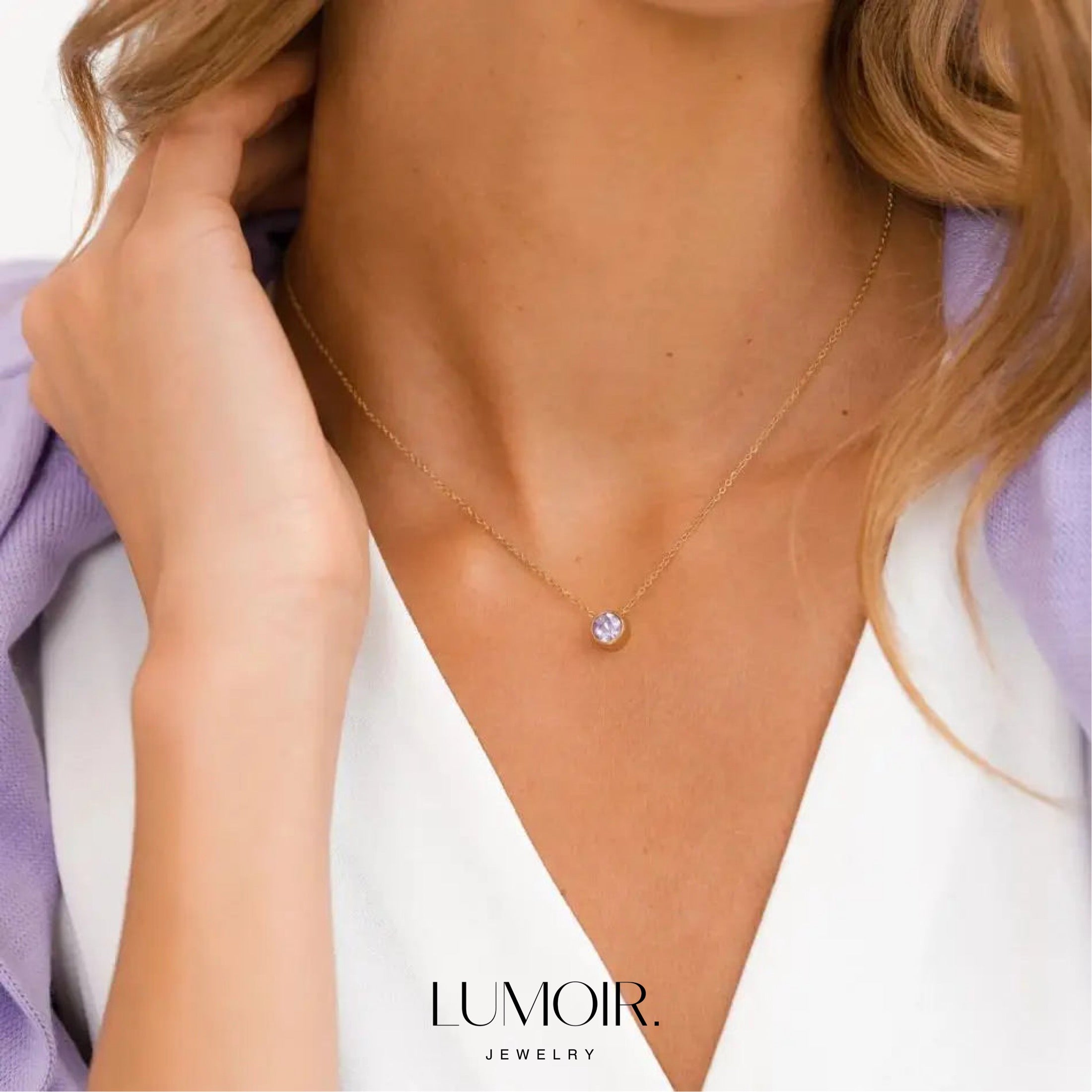 Birthstone necklace Noelia