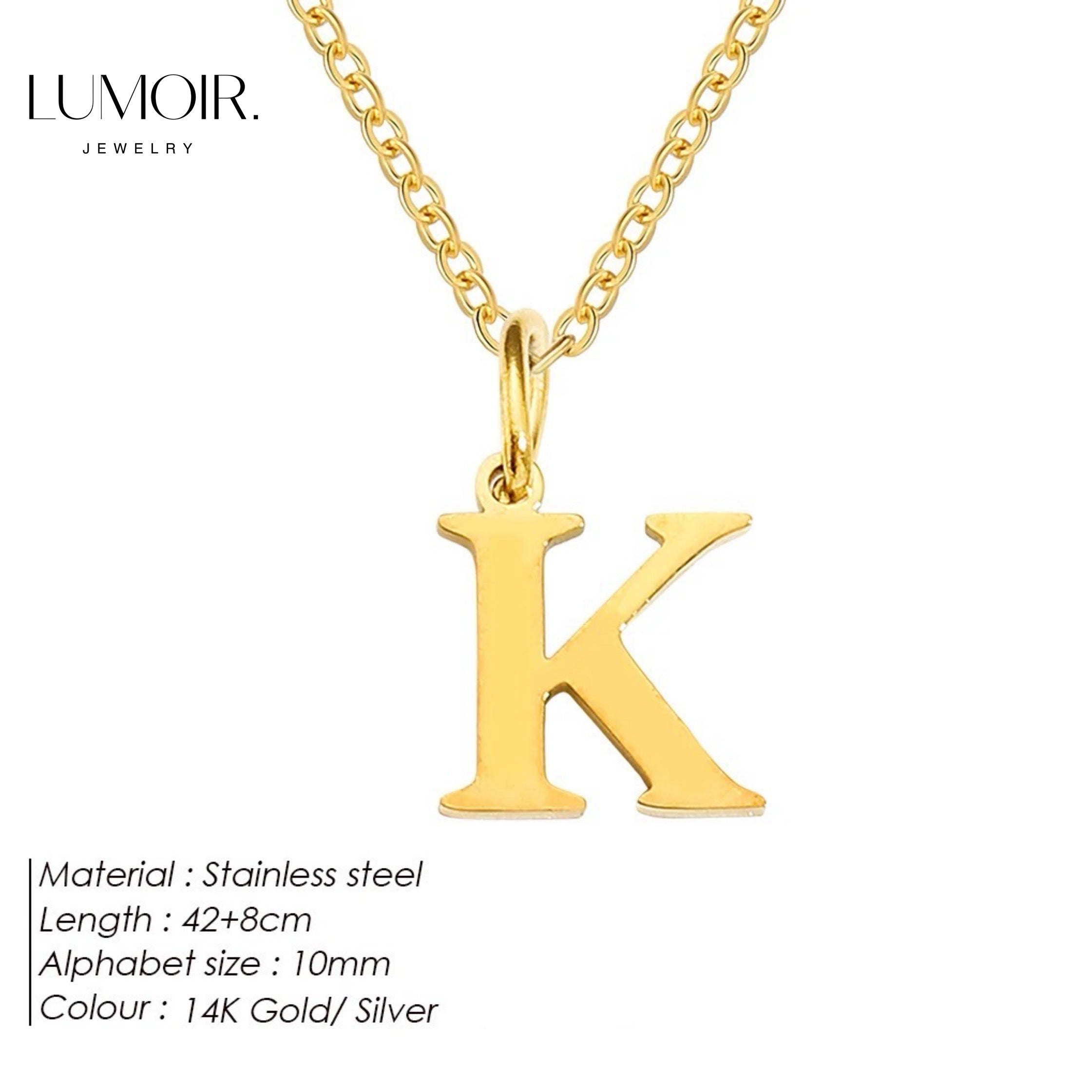 Personalized stainless steel necklace Lune