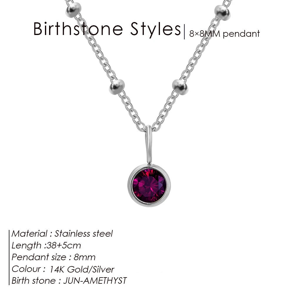 Manja birthstone necklace