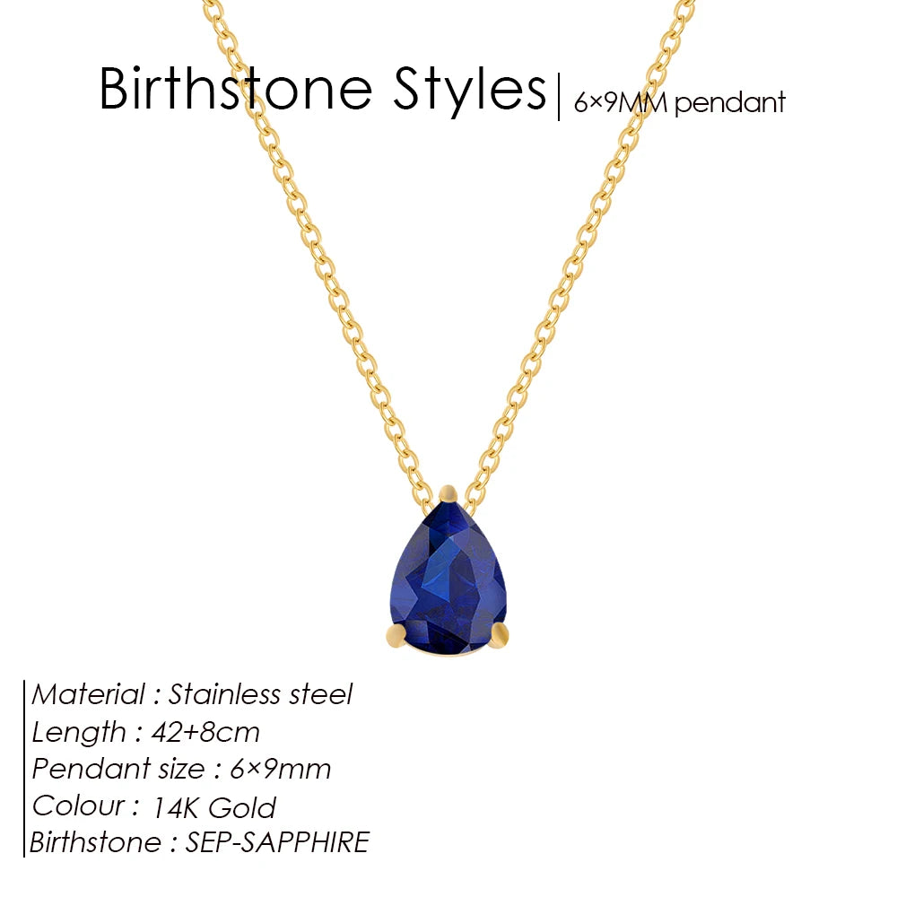 Birthstone necklace Conny