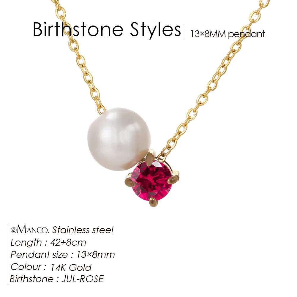 Birthstone necklace Nila