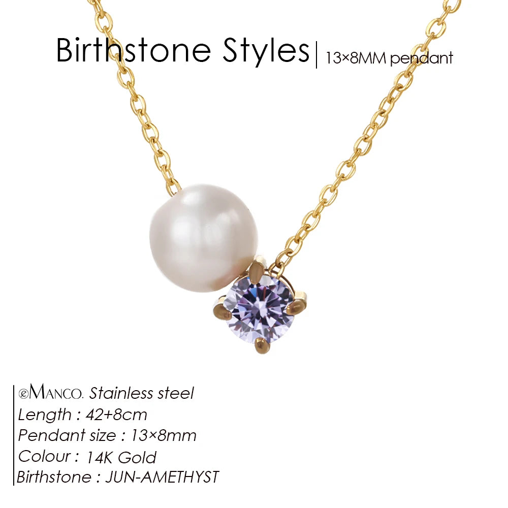 Birthstone necklace Nila