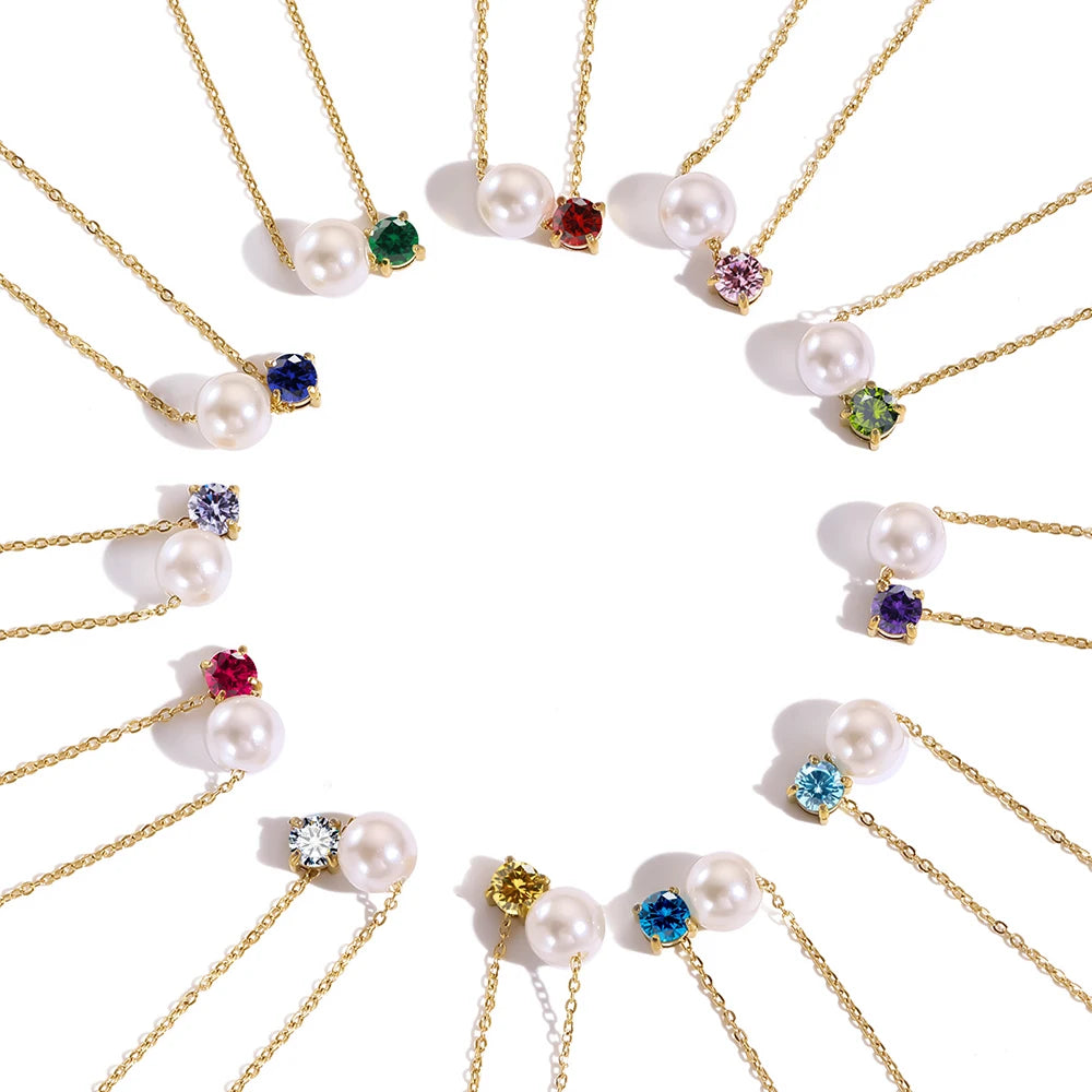 Birthstone necklace Nila