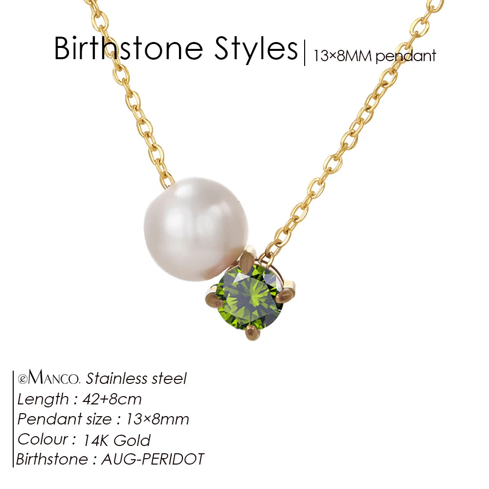 Birthstone necklace Nila
