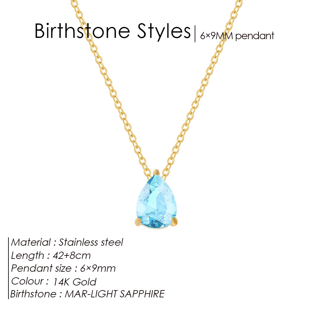 Birthstone necklace Conny