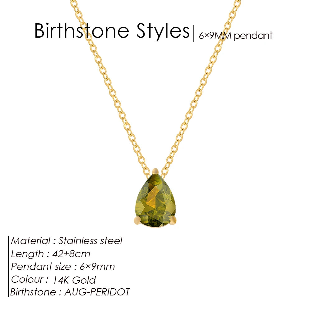 Birthstone necklace Conny