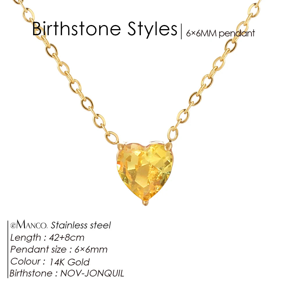 Selena birthstone necklace