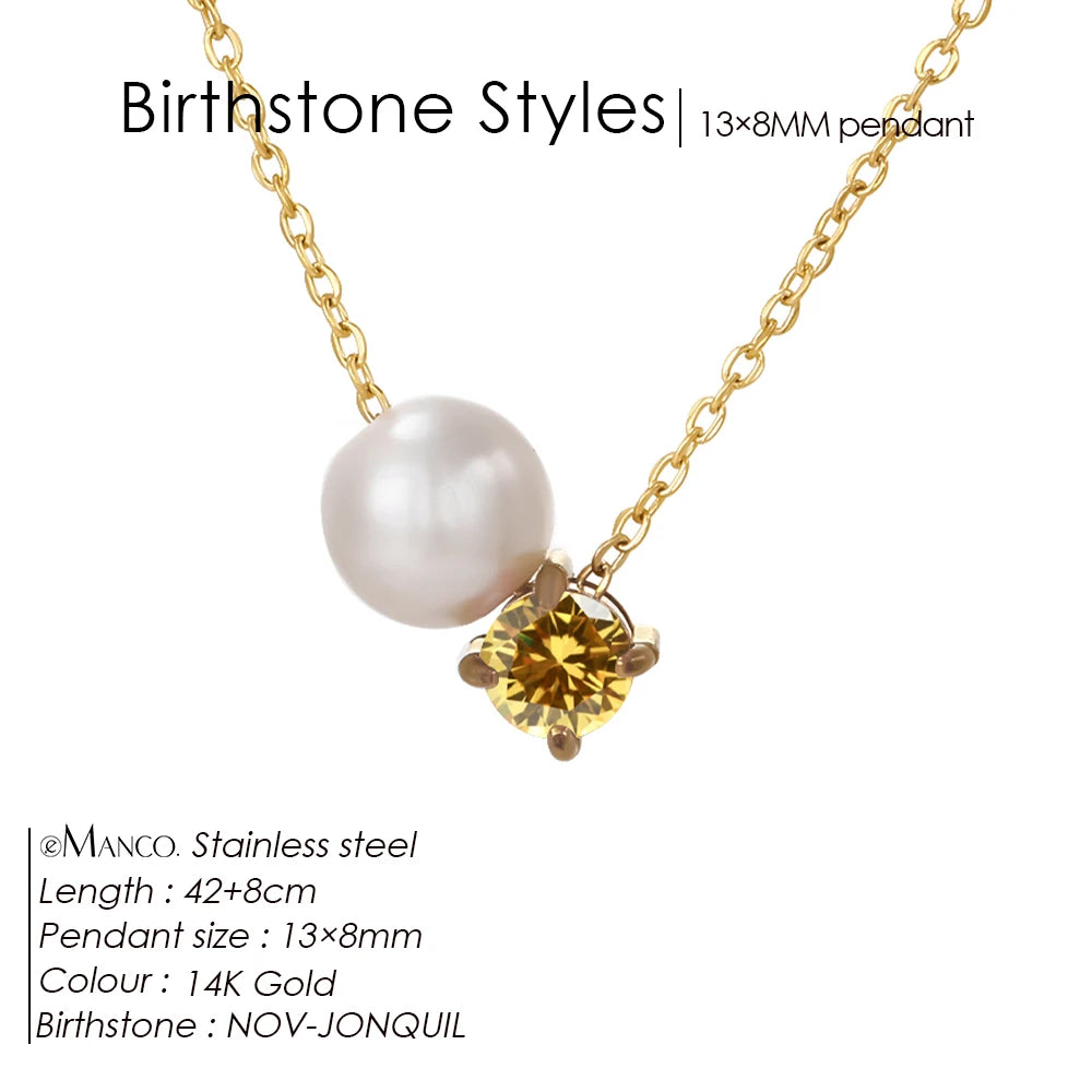 Birthstone necklace Nila