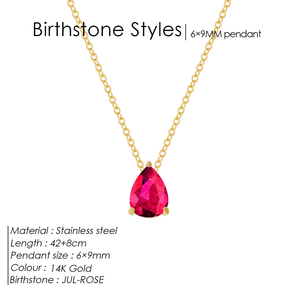 Birthstone necklace Conny