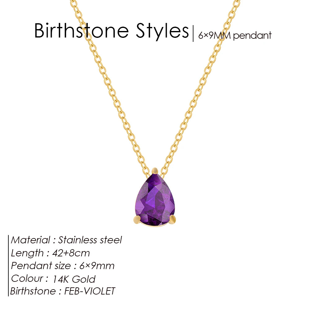 Birthstone necklace Conny