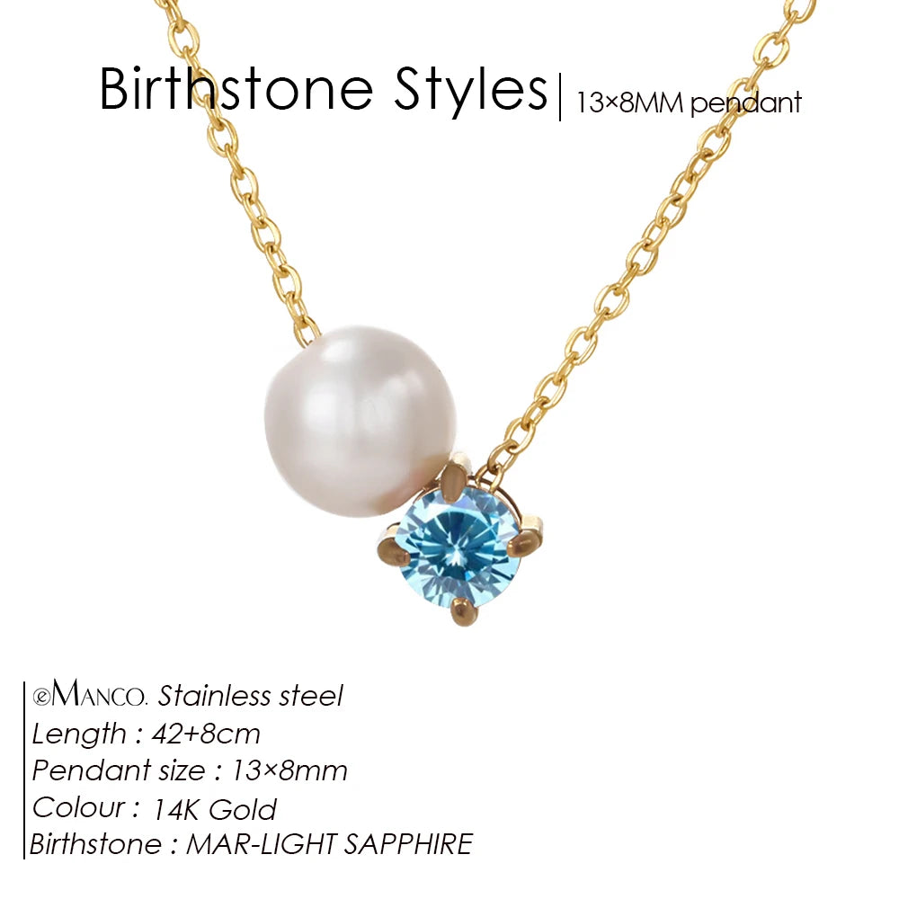 Birthstone necklace Nila