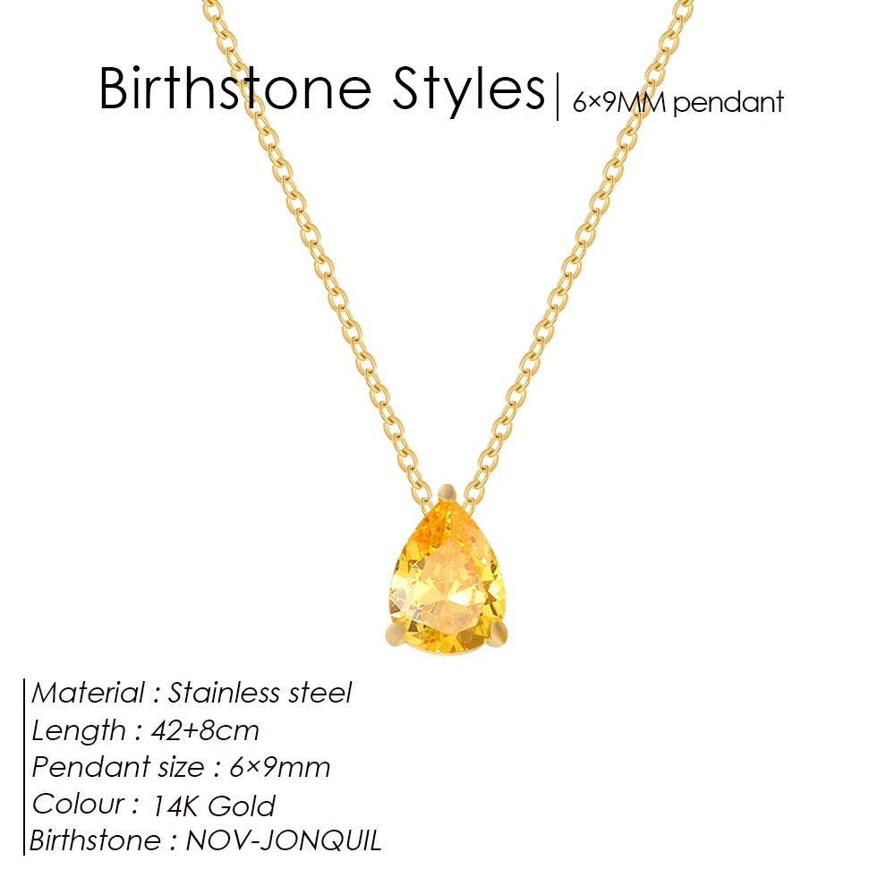 Birthstone necklace Conny