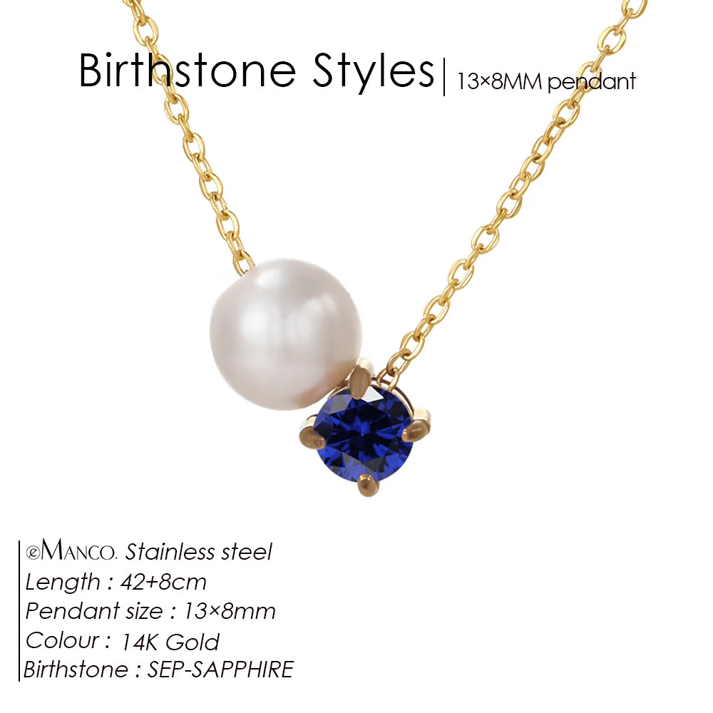 Birthstone necklace Nila
