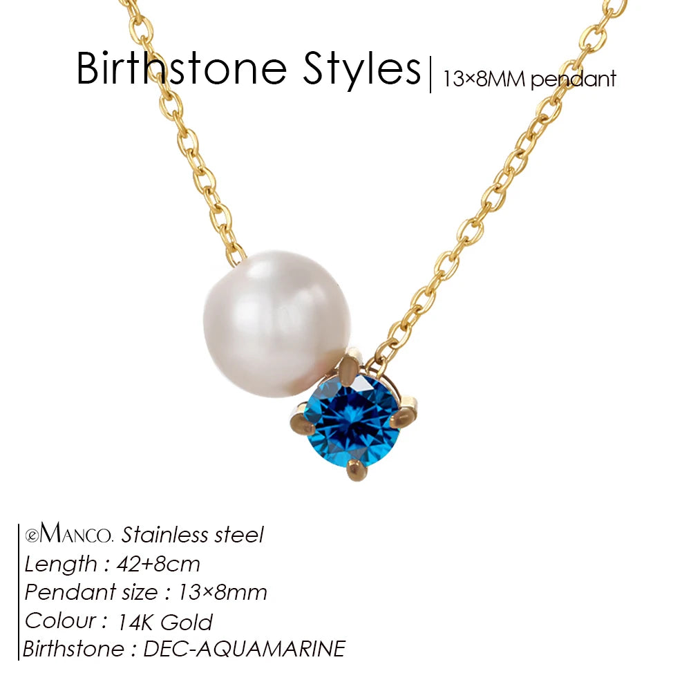 Birthstone necklace Nila