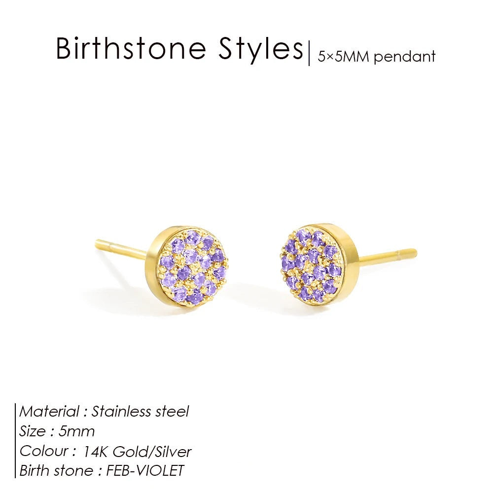 Boucles d'oreilles pierre de naissance Zanira