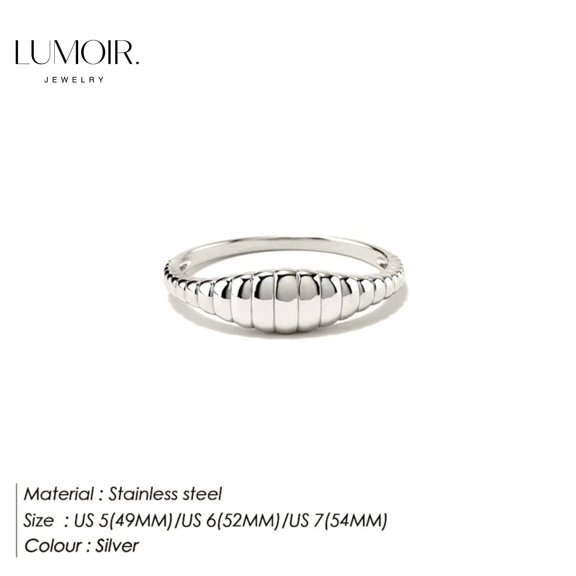 Bague en acier inoxydable Sora