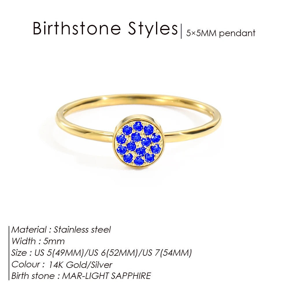 Bague pierre de naissance Daniela
