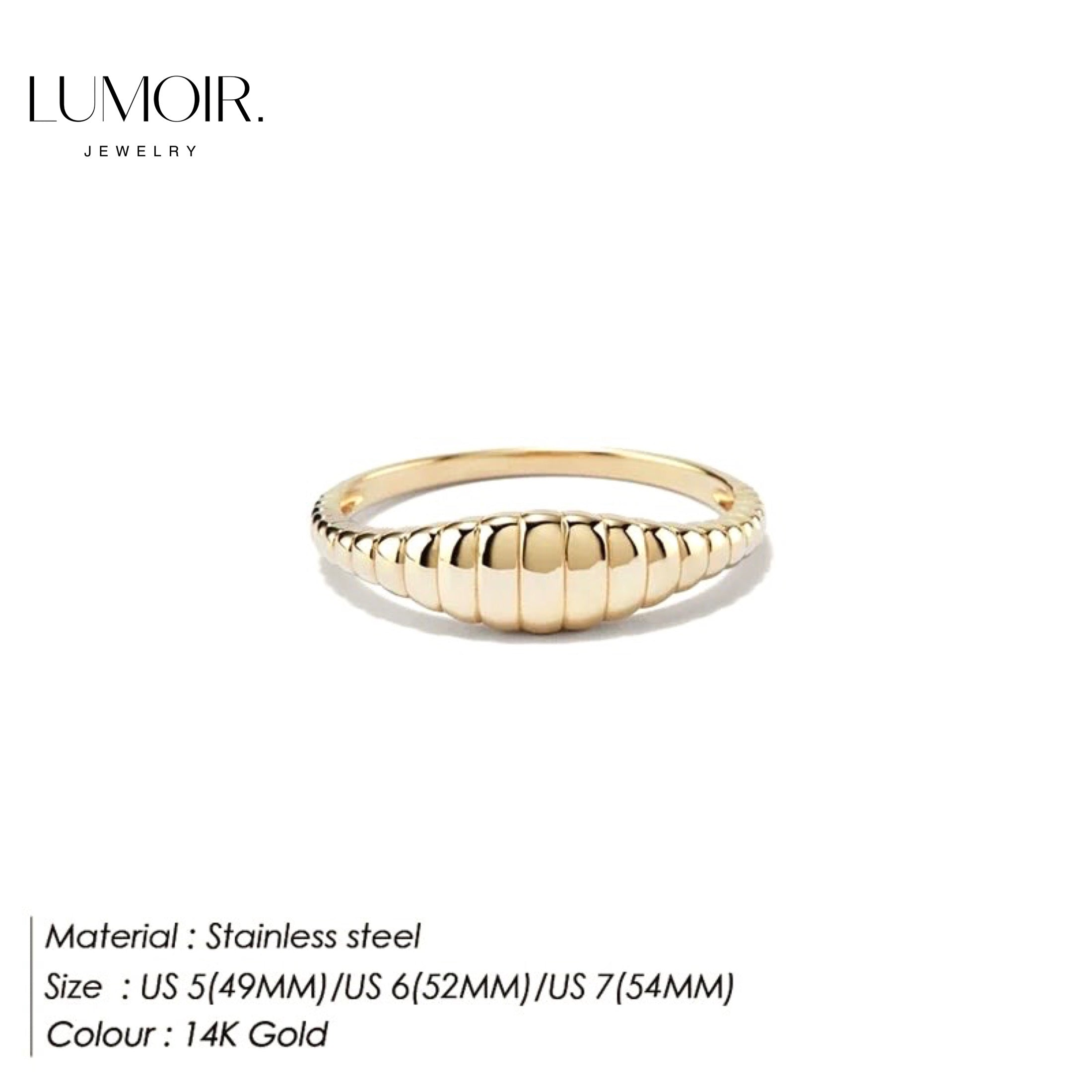 Bague en acier inoxydable Sora