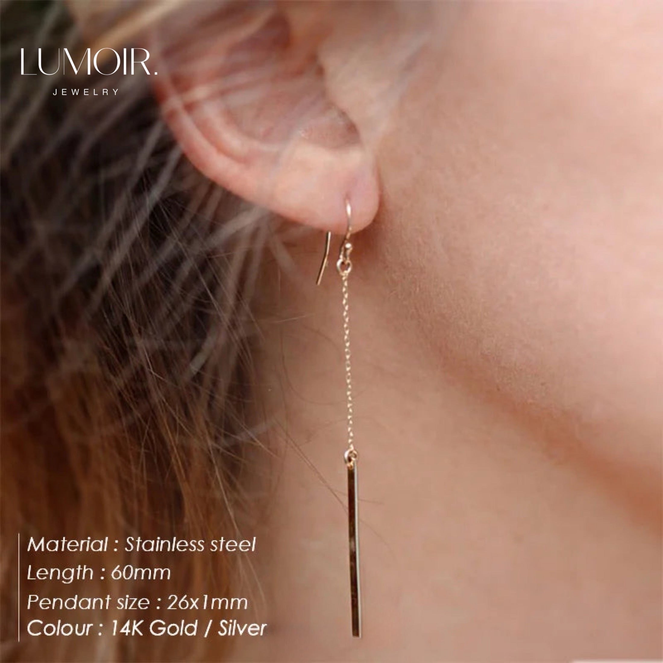 Boucles d'oreilles en acier inoxydable Estelle