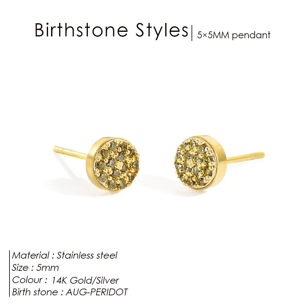 Boucles d'oreilles pierre de naissance Zanira