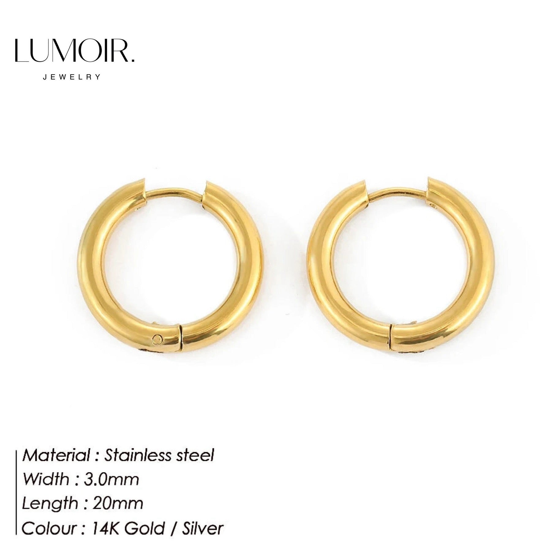 Boucles d'oreilles en acier inoxydable Lucie