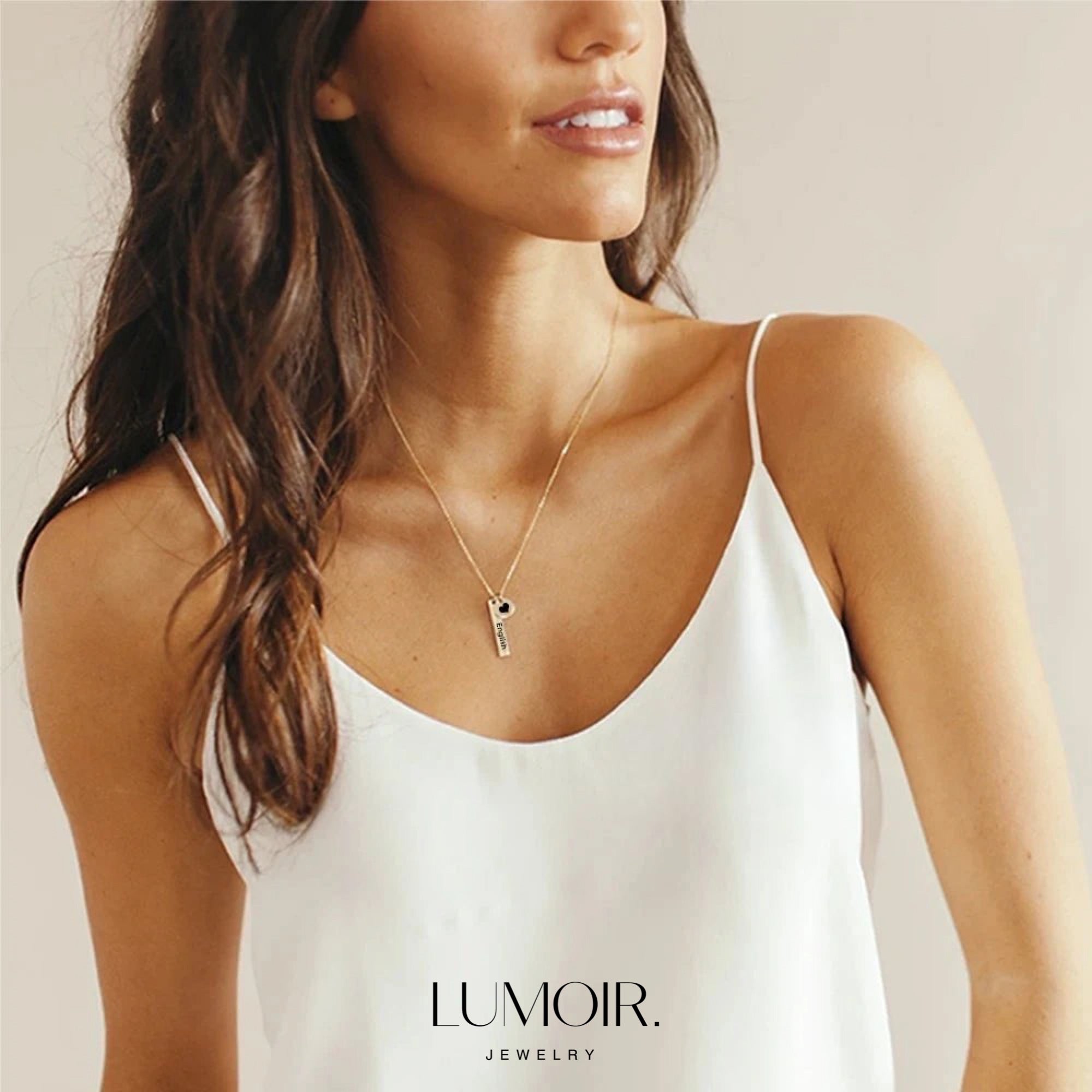 Collier personnalisé en acier inoxydable Nora