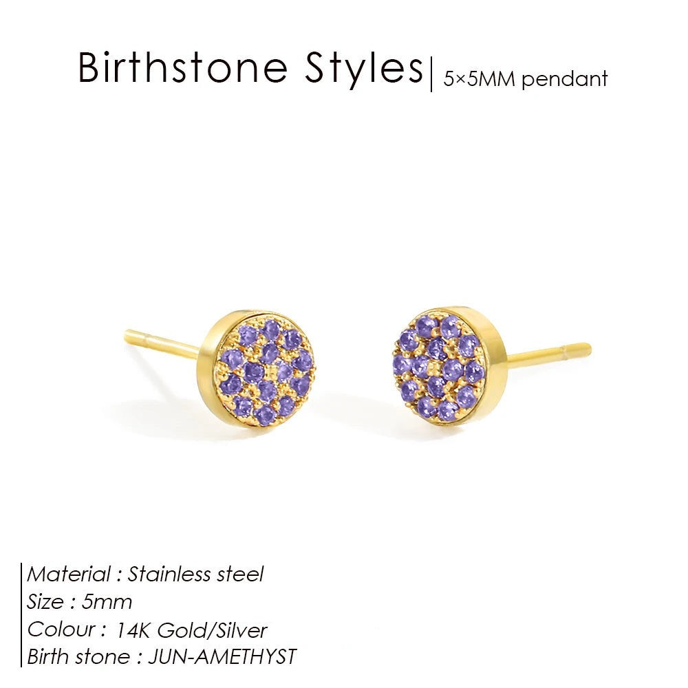 Boucles d'oreilles pierre de naissance Zanira