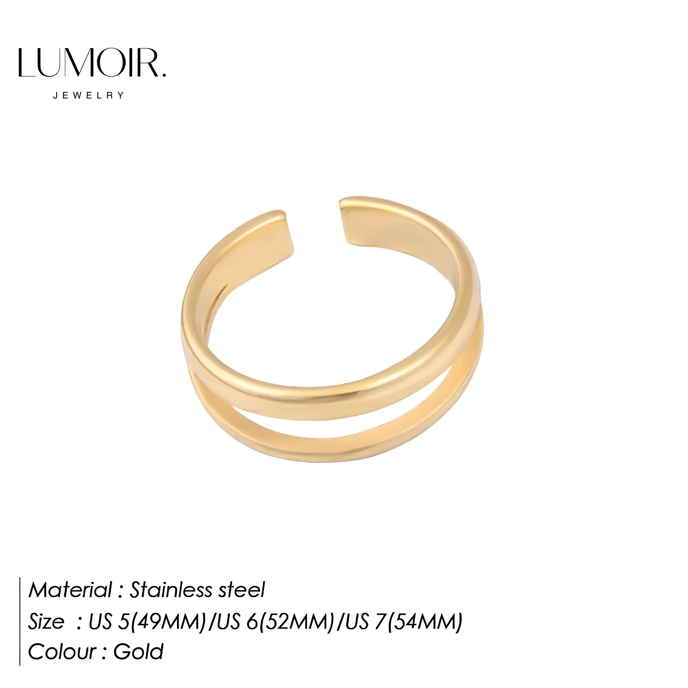 Bague en acier inoxydable Louna