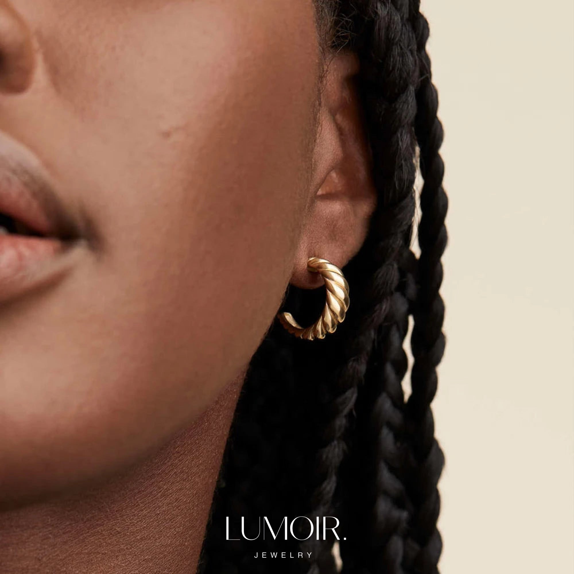 Boucle d'oreille Kira en acier inoxydable