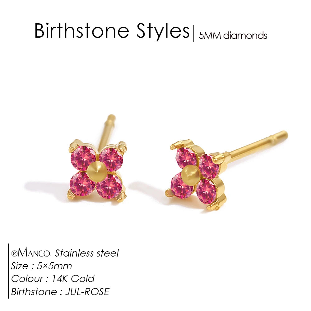 Boucles d'oreilles pierre de naissance Rania