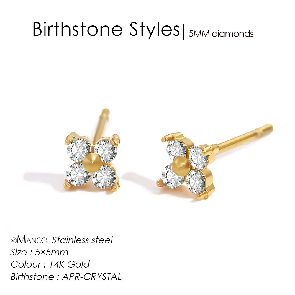 Boucles d'oreilles pierre de naissance Rania