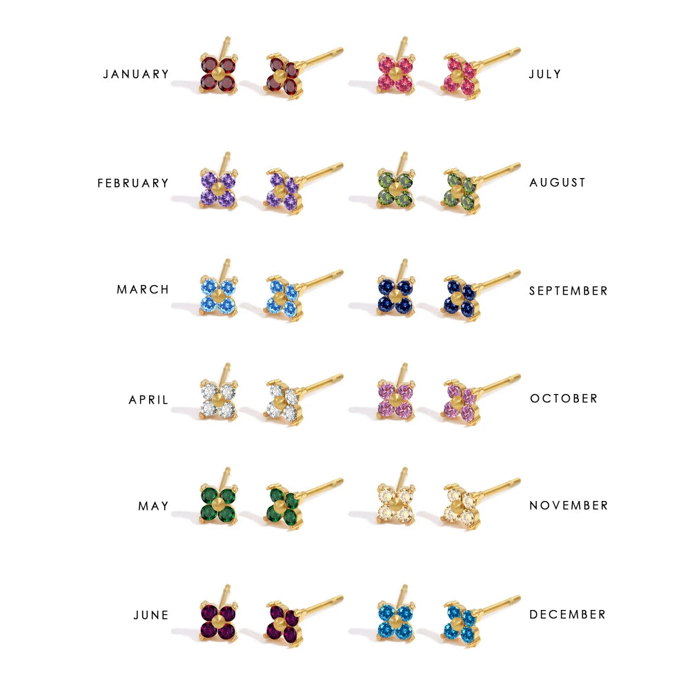 Boucles d'oreilles pierre de naissance Rania