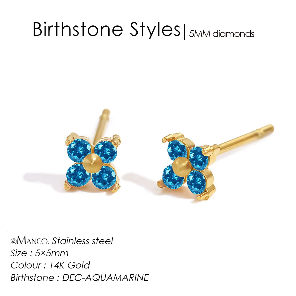 Boucles d'oreilles pierre de naissance Rania