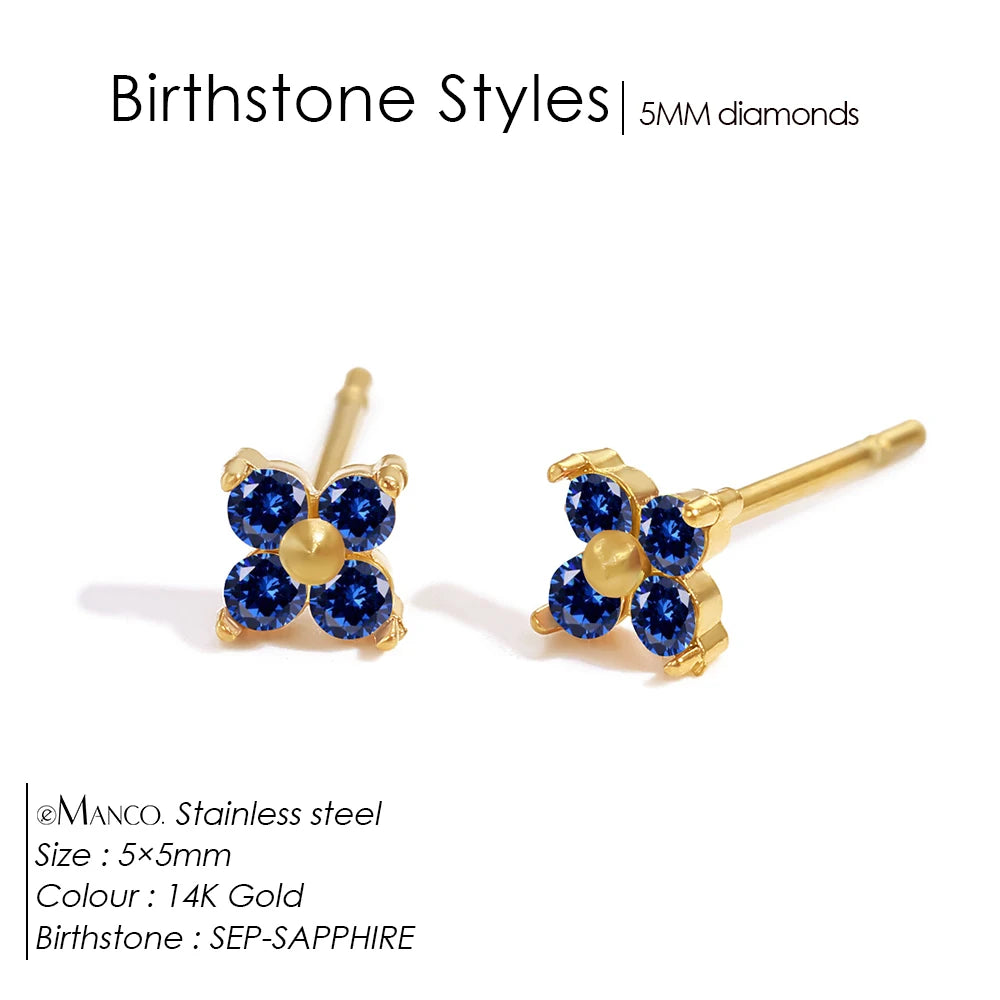 Boucles d'oreilles pierre de naissance Rania