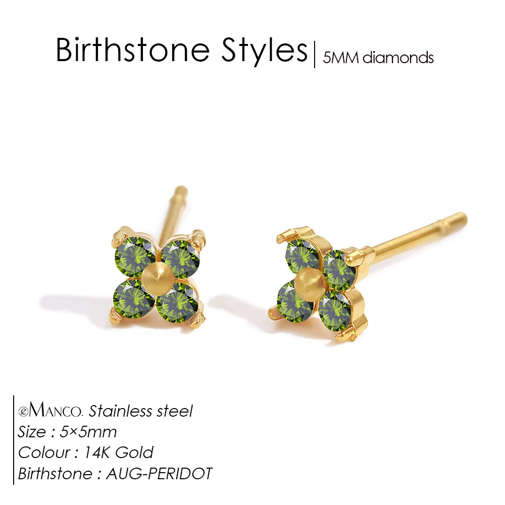 Boucles d'oreilles pierre de naissance Rania