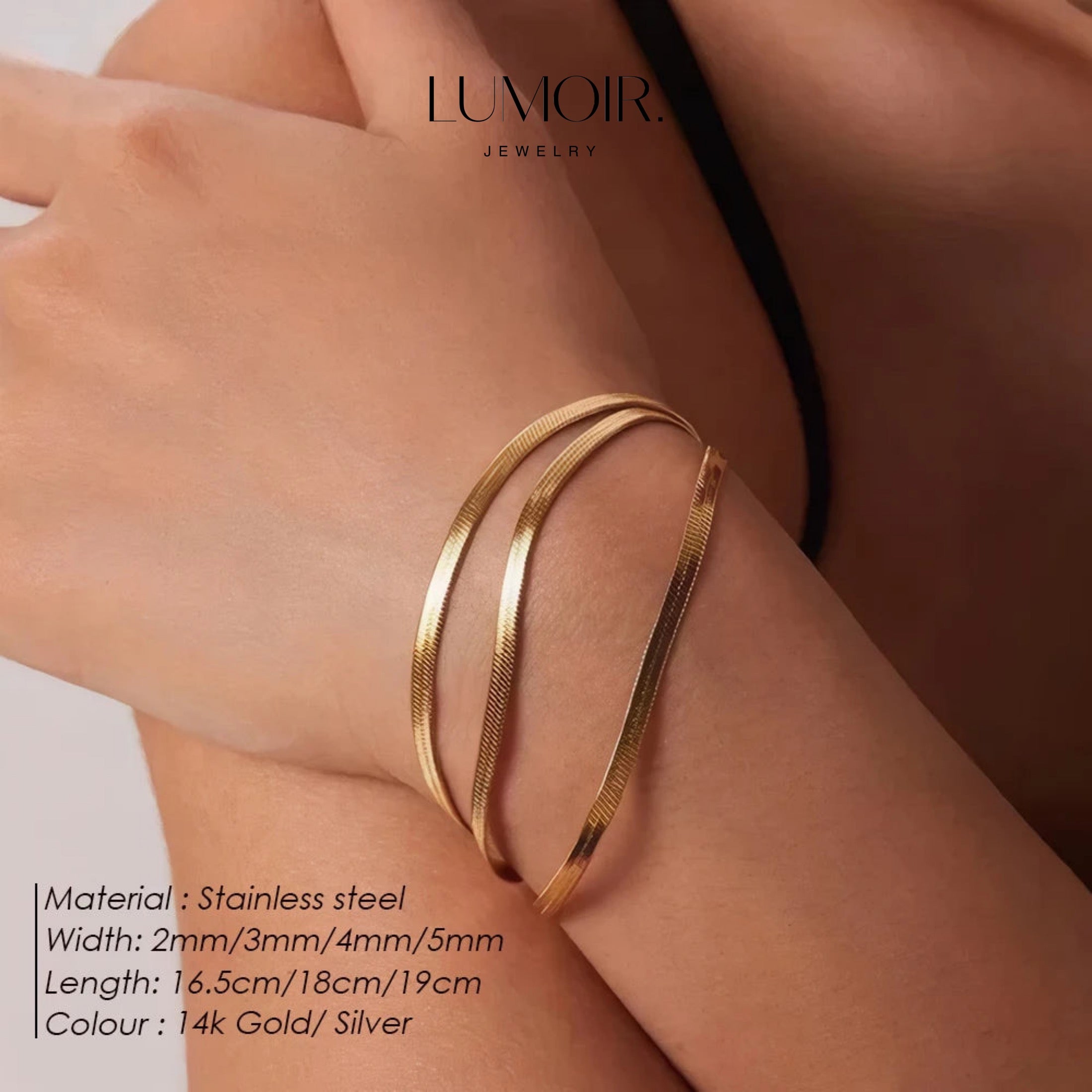Bracciale in acciaio inox giada