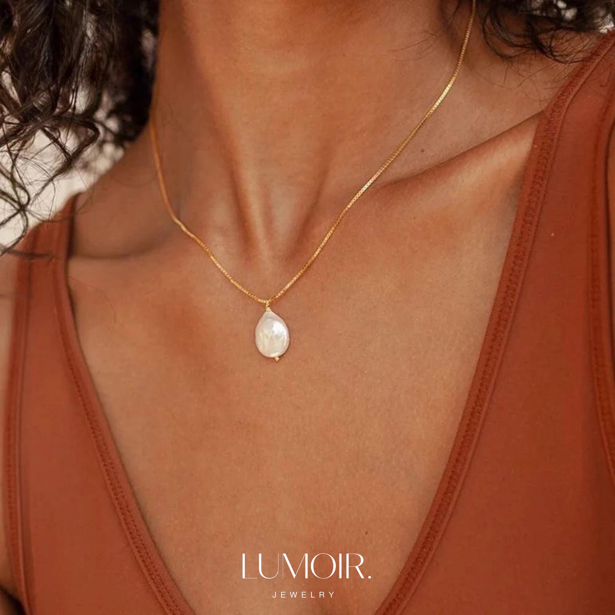Collana in acciaio inossidabile con madreperla Julie