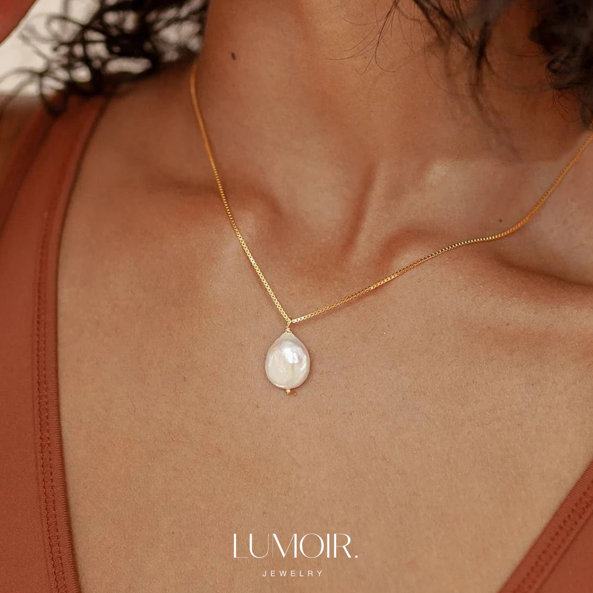 Collana in acciaio inossidabile con madreperla Julie