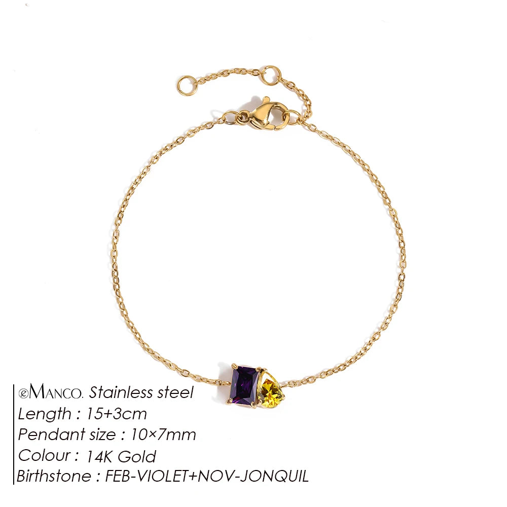 Bracciale con pietre di nascita Mina